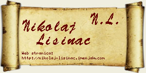 Nikolaj Lisinac vizit kartica